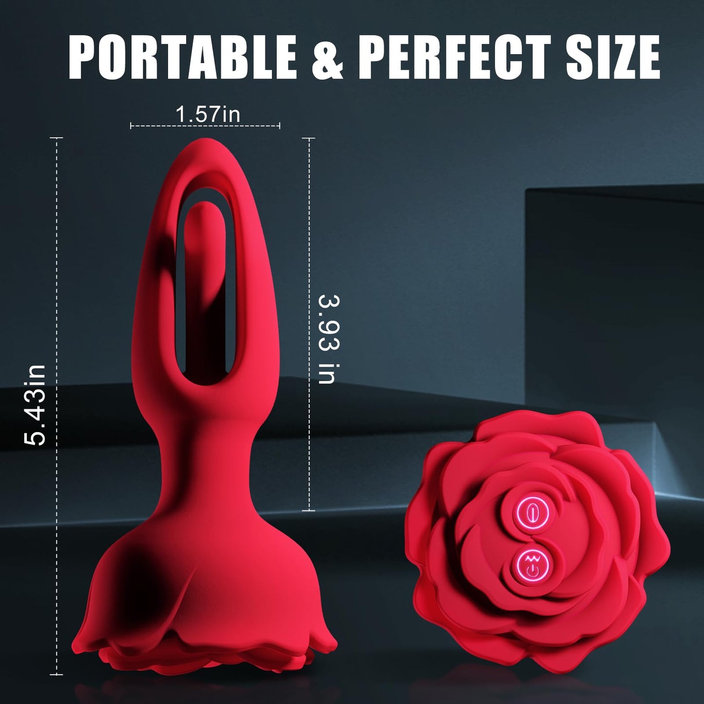 Rosebud Anal Vibrator - Flapping & Remote Controlled