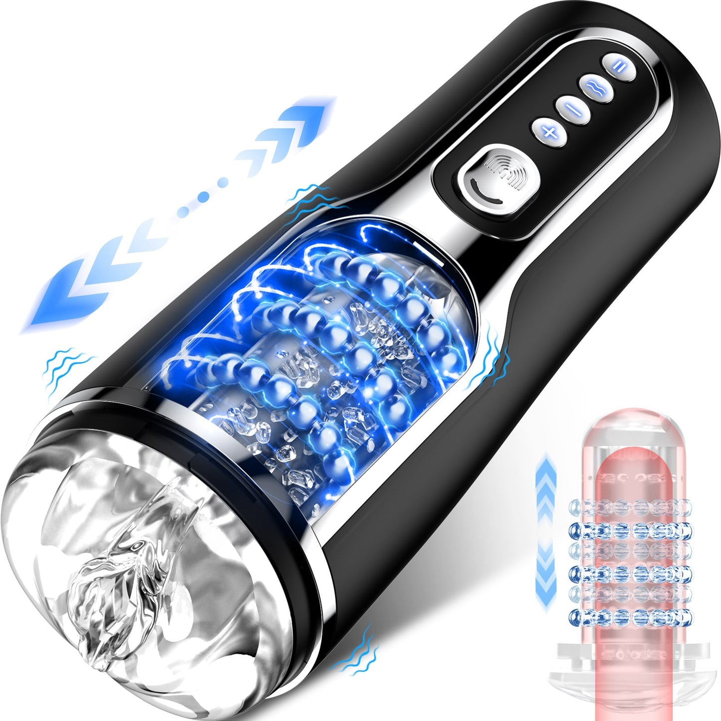 Auto Beads Male Masturbator - Massaging & Thrusting