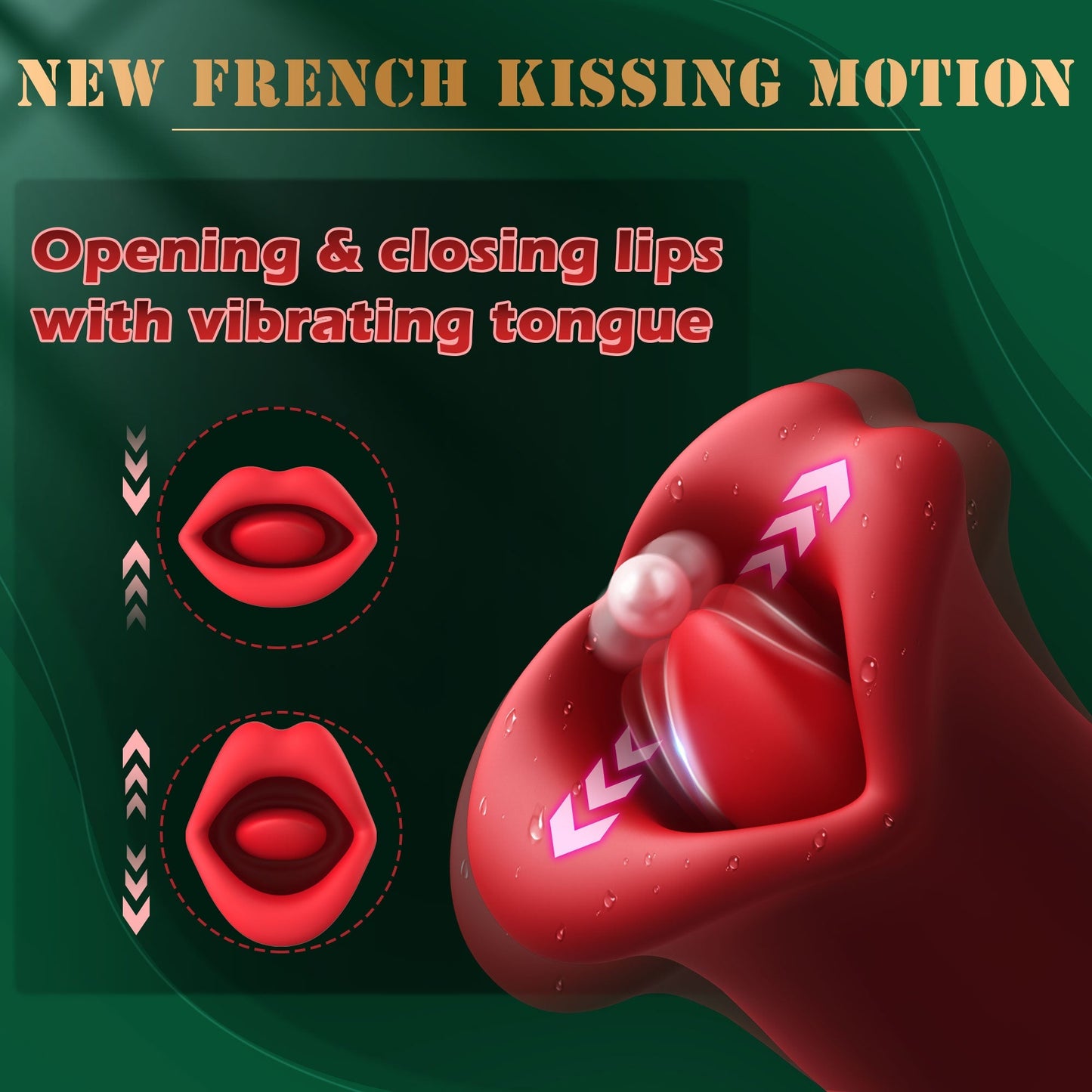 Mouth Kisssing Wand Vibrator
