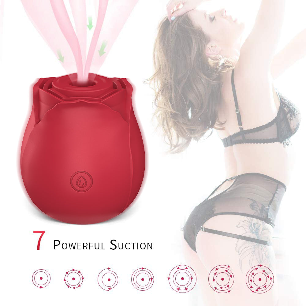 Bartholomew- Suction Rose Vibrator with Clitoral Play