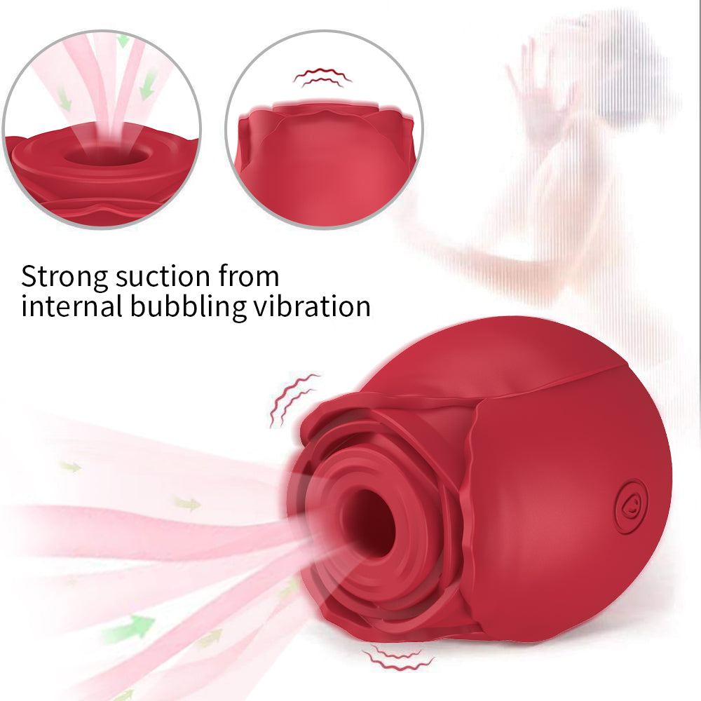 Bartholomew- Suction Rose Vibrator with Clitoral Play