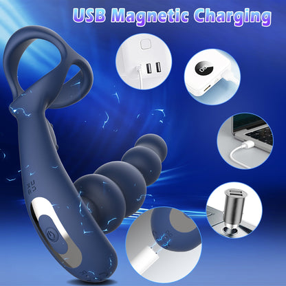 Rotating Prostate Massager Dildo - Vibrating & Waterproof