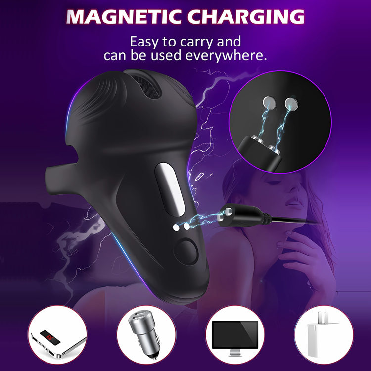 Penis Cock Ring - Vibrating & Magnetic Charging