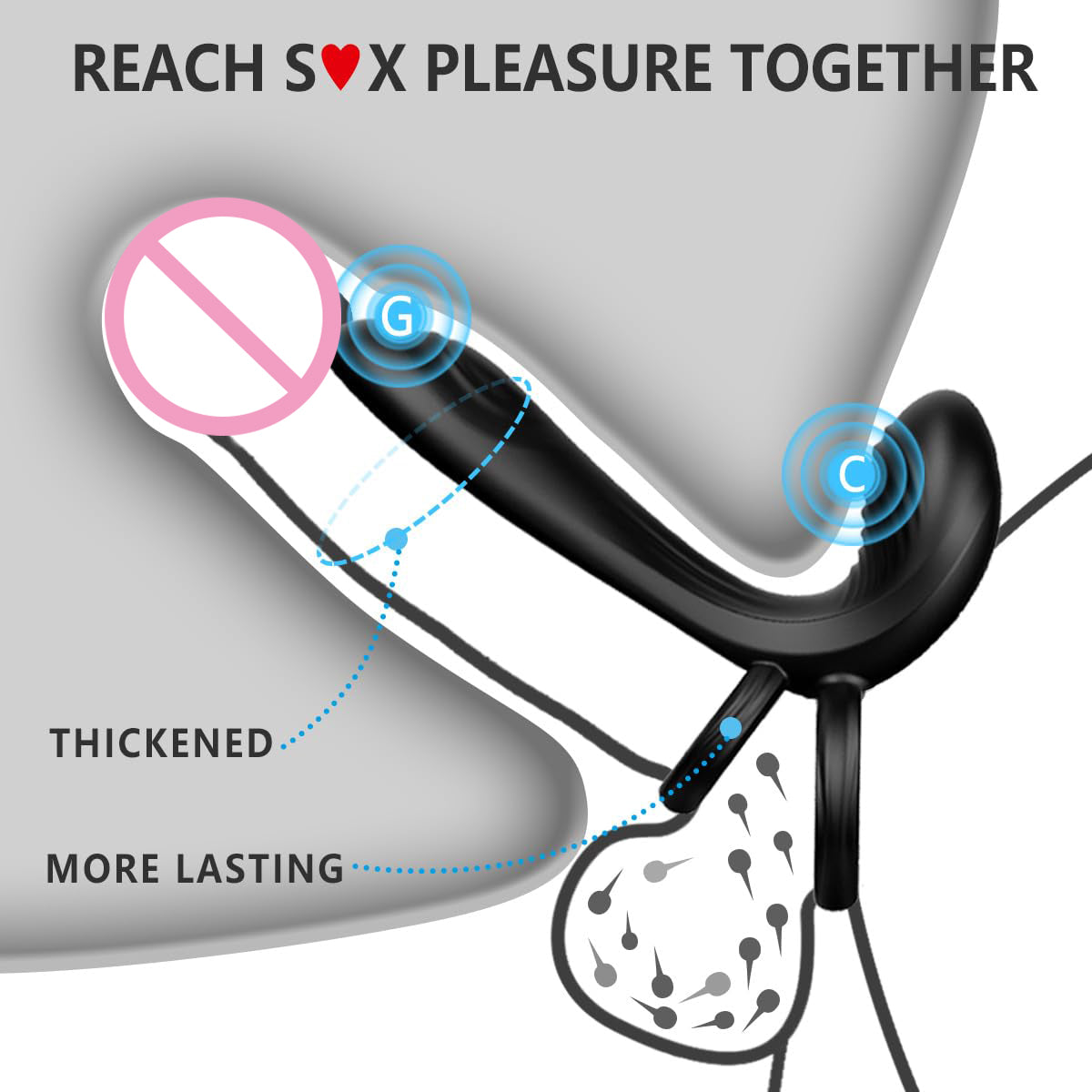 Vibrating Cock Ring with Remote Control