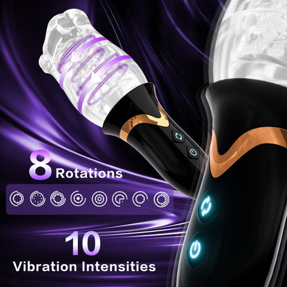 Auto Spinning Male Masturbator - Vibration & Soft Silicone