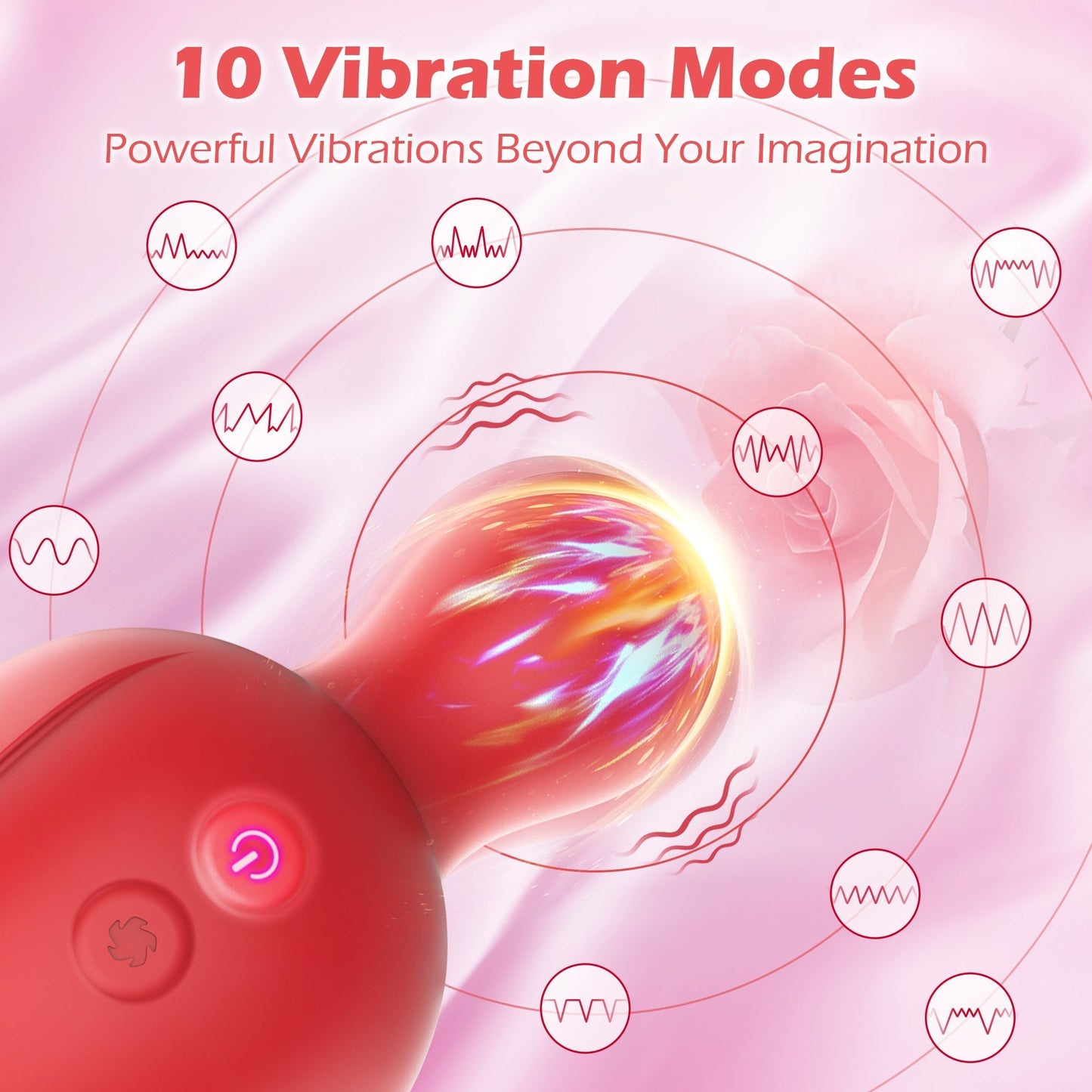 Rose Tongue Licking Vibrator - 10 Vibrations