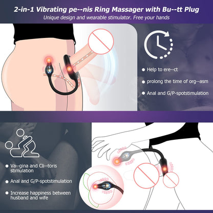 Magnetic Cock Ring- 10 Vibrations