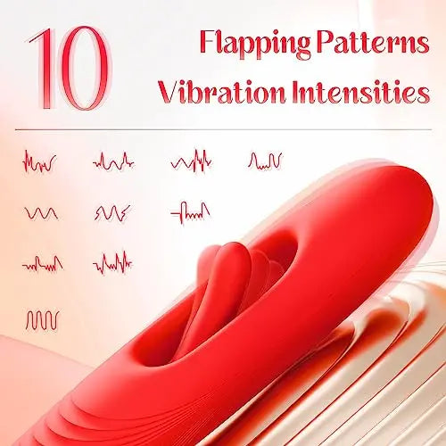 G Spot Flapping Vibrator with Kissing Function & Vibrating Tongue