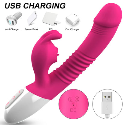 Rabbit Thrusting Vibrator - Heating & Vibrating