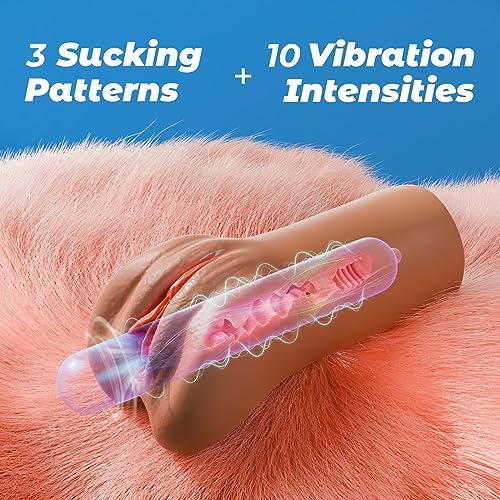 Male Masturbator with 3 Sucking Patterns and 10 Vibration Settings