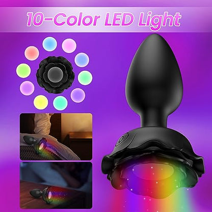 Anal LED Butt Plug - Vibrating & Remote Controlled