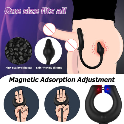 Magnetic Cock Ring- 10 Vibrations