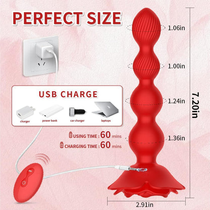 Anal Bead Rotating Vibrator