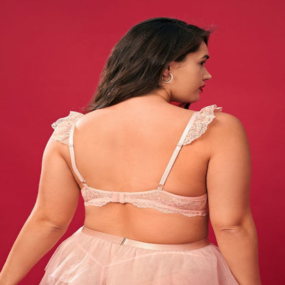 Plus Size Sexy Pink Bra And Short Skirt Sexy Suit