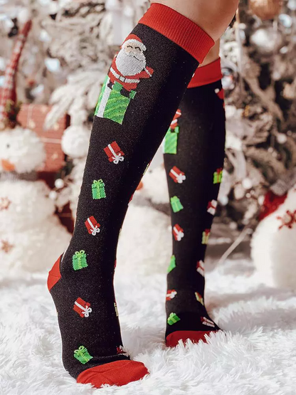 Christmas Santa Claus Warm Knee-High Socks