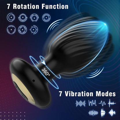 Rotating Anal Plug - Vibrating & USB Charging