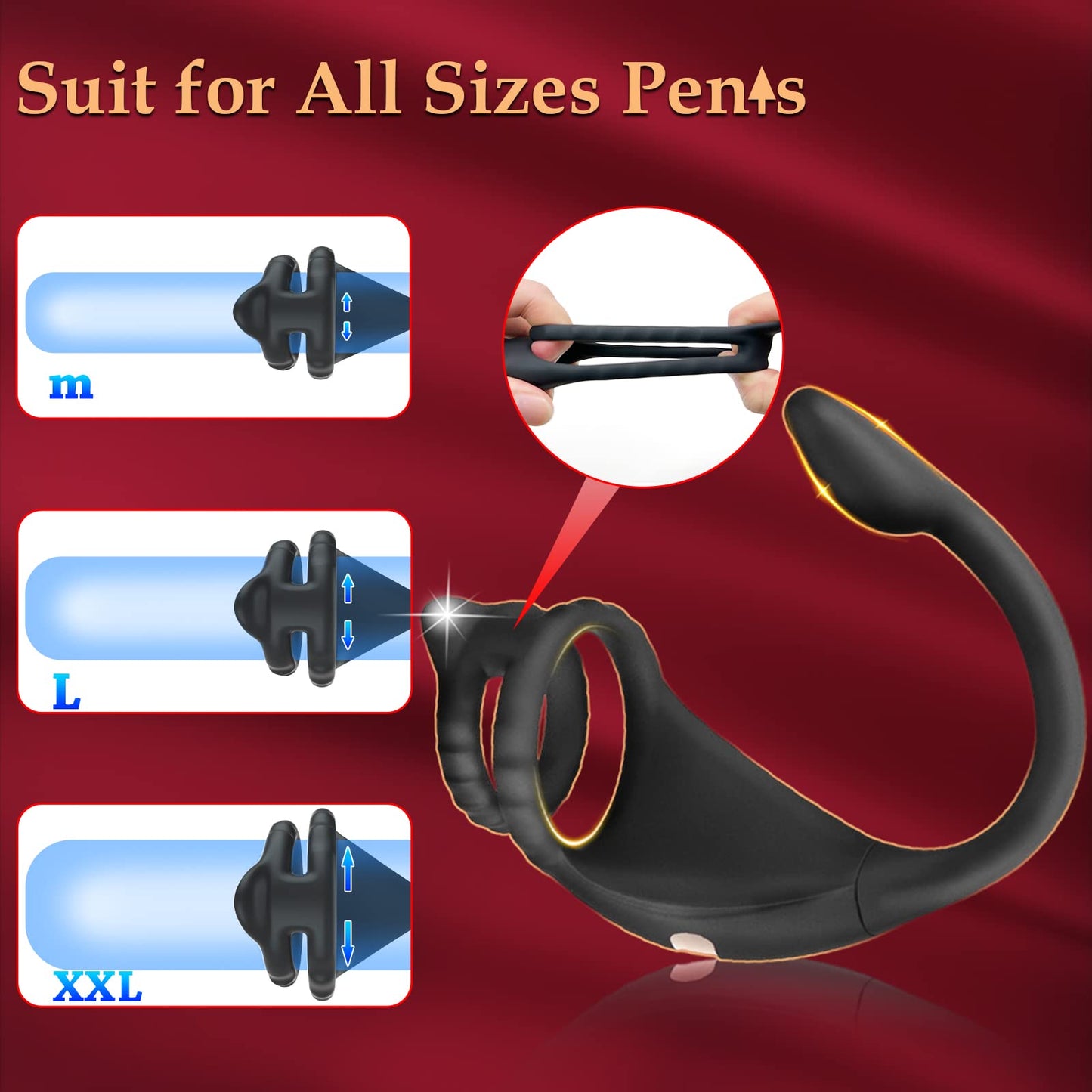 Penis Cock Ring - Vibration & Anal Toy