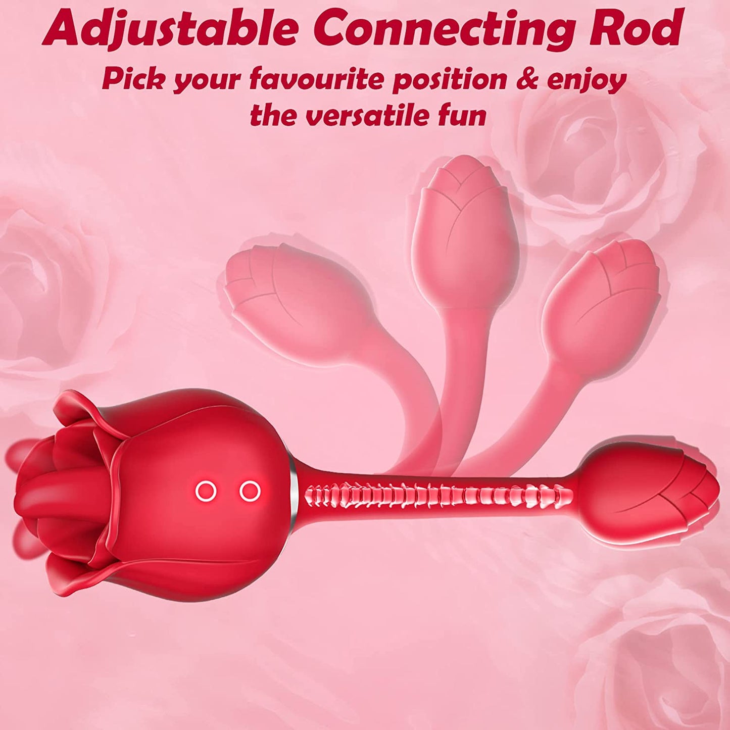 Vibrating Tongue Rose Vibrator with Modes