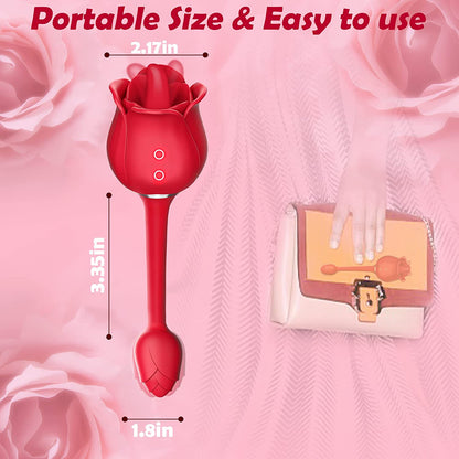 Vibrating Tongue Rose Vibrator with Modes