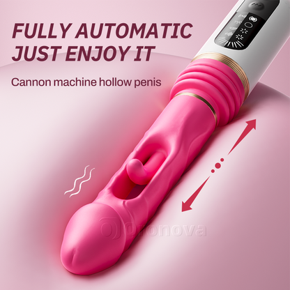 Thrusting Dildo Vibrator - Flapping & Vibrating Modes (Suction Base Included）