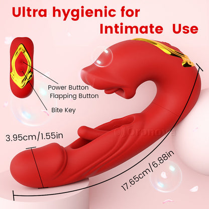 Flapping Clit Vibrator - Kissing Mouth & Vibration