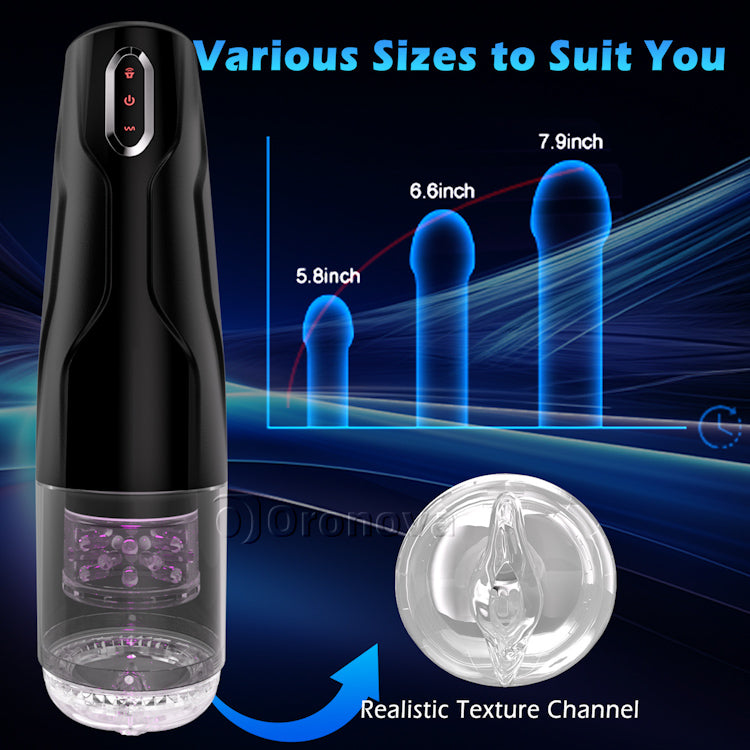 Auto Rotating Male Masturbator - Thrust & LumiColor Pulse