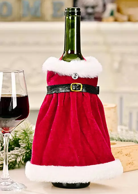 Christmas Prom Dress Wine Bottle Cover Bag