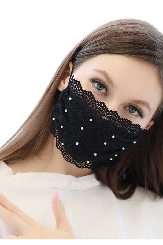 Pearl Lace Mask Adjustable Breathable Mask