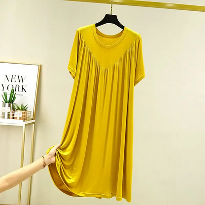 Super Soft Comfortable Short Sleeve Loose Pajama Dress